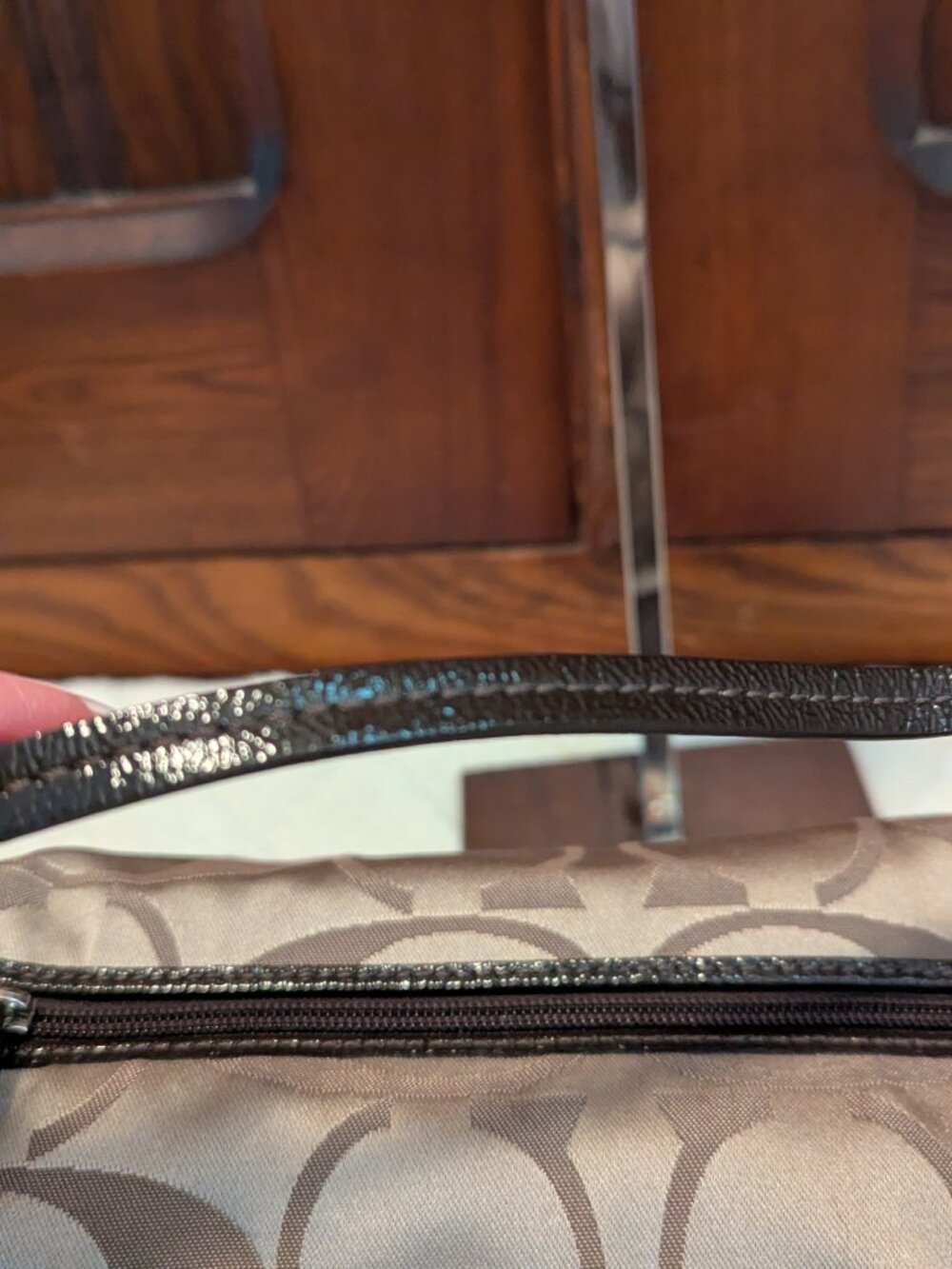 Alex Signature Sateen Top Handle Pouch Bag - Picture 10 of 13